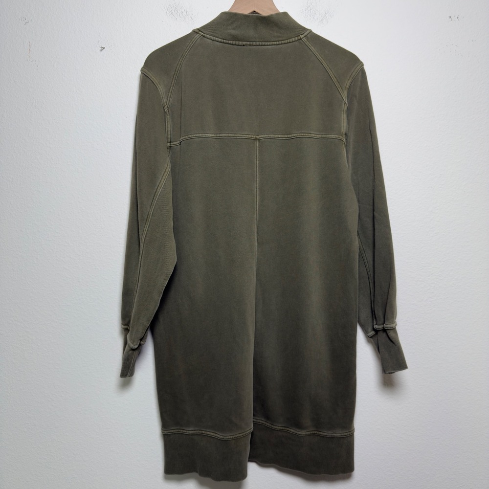Anthropologie Daily Practice Women Cotton Meru Sweater Dress Large Quarter Zip - Picture 13 of 14